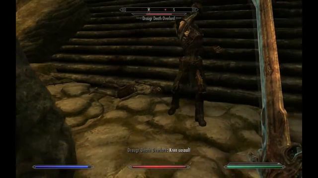 Skyrim - 2H Cloth Battlemage vs. Draugr Death Overlord смотреть онлайн
