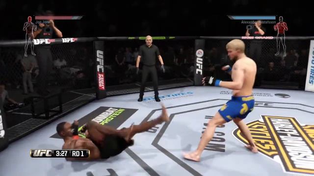 UFC 2015 Jon 'Bones'Jones VS Alex 'The Mauler' Gustafsson |Brutal KO| Bones Destroys The Mauler