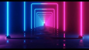 Футаж неоновый тунель космический