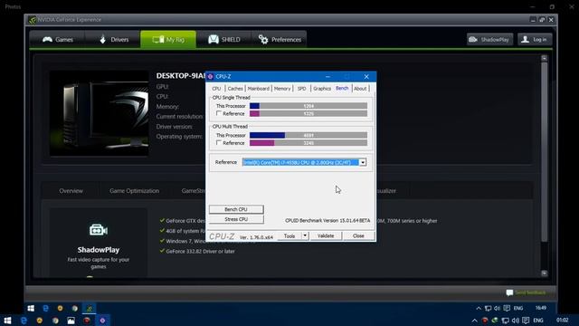 AMD Athlon X4 845 Quad Core - CPU-Z Bench смотреть онлайн