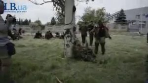 Блокпост'ДНР'с Пески дорога Донецк Красноармейск