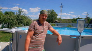 Каркасный бассейн и майские проблемы из-за пуха