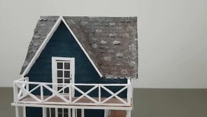 Домик с террасой из картона своими руками / DIY