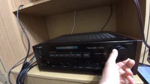 Распаковка Sony TA-F 333 ESL, включение, инструкция, работа с темброблоком, звучание.