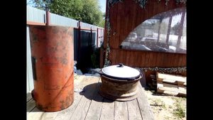 Печь для казана из металлолома, обзор, своими руками,дачные самоделки