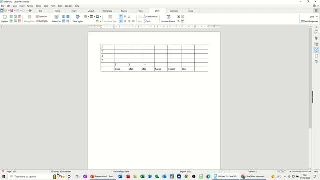 How to use calculations in a LibreOffice Writer Table. смотреть онлайн