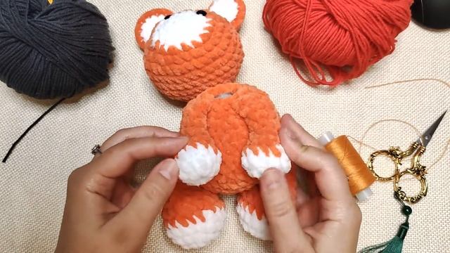 Тигрёнок крючком схема | Бесплатное описание | Тигр амигуруми Часть 2