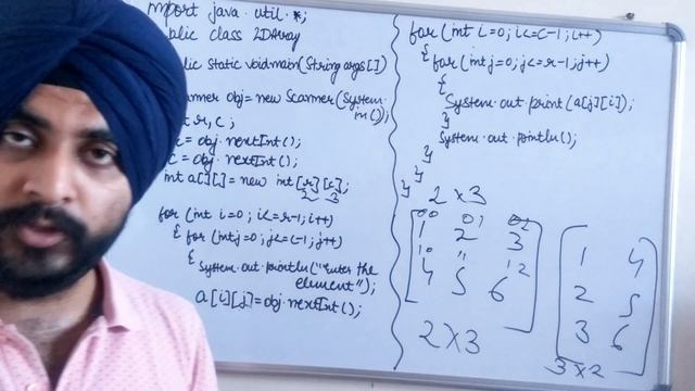 2D Arrays in Java **4 || Display the Transpose Matrix of a 2D Array || Java Programming смотреть онлайн