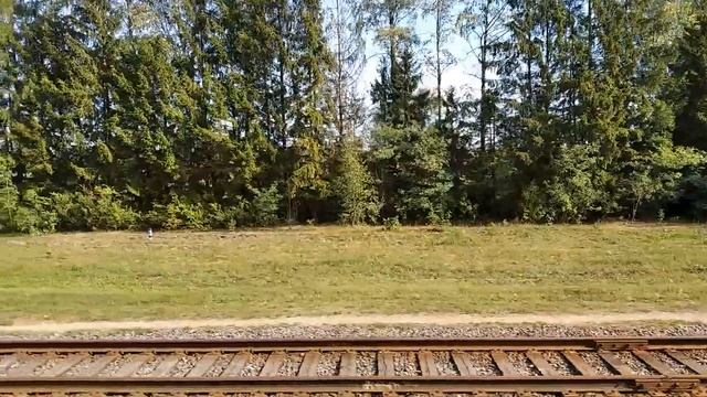 Въезжаем в Поречье на поезде