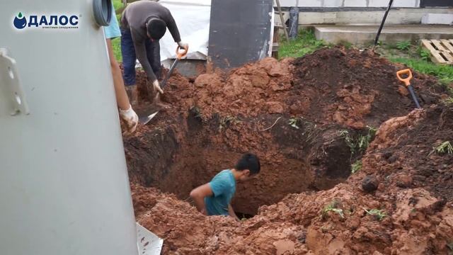 Монтаж станции биологической очистки Колос смотреть онлайн