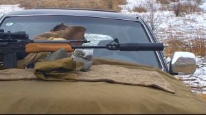 Вепрь с прицелом на кронштейне "Nikols" и глушитель (УМС) - тест