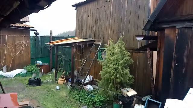 Ливень с грозой на даче