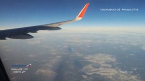 Зимний полный перелет из Красноярска (KJA) в Москву (SVO). Аэрофлот, Airbus A321-211, VP-BFQ, SU1483