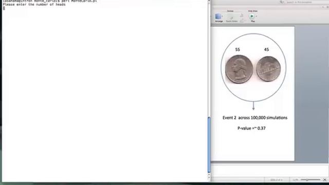 Monte Carlo simulation of coin toss смотреть онлайн