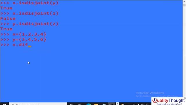 Control Flow Set Class Methods | Python Tutorial for Beginners | Python Full Stack Developer