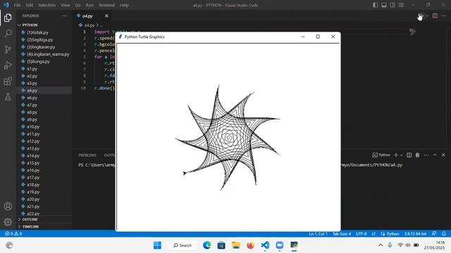 Python Turtle Graphics / Amazing Design Python Turtle Graphics