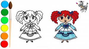 How to Draw a POPPY DOLL ? Poppy Playtime