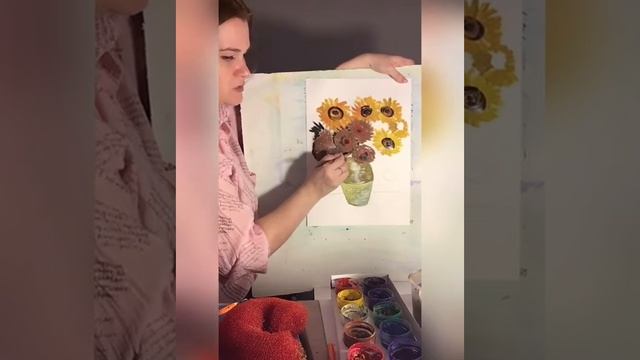 Арт студия «Ренессанс» Подсолнухи Ван Гога смотреть онлайн