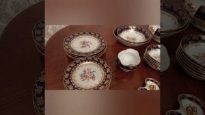 Обзор посуды/ Кобальтовый сервиз "Полевой цветок"/Чешский сервиз/Как отличить оригинал от подделки