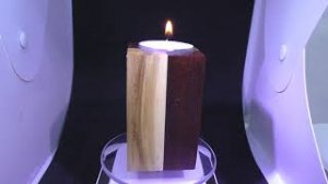 Красивый самодельный подсвечник из дерева