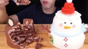 ASMR CHOCOLATE CAKE MAGNUM ICE CREAM MALTESERS NUTELLA TWIX DESSERT MUKBANG 초콜릿 먹방 咀嚼音 EATING SOUND