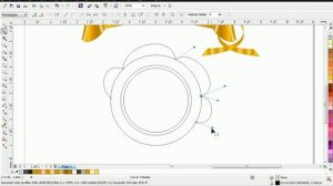 CorelDraw Graphics Suite Tutorial - Making a golden scroll with curled edges and red seal