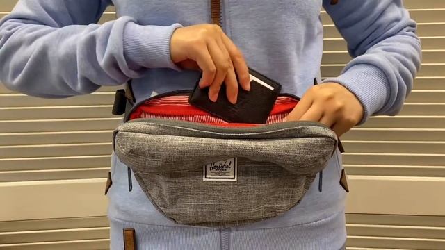 Сумка поясная водостойкая Herschel Nineteen Raven Crosshatch смотреть онлайн