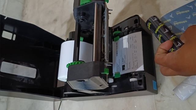 TSC Printer Ribbon and Roll Installation.How to Install Ribbon and Sticker Roll in TSC Printer.#tsc