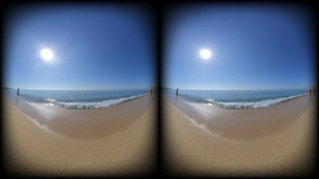 Badalona (Spain) Beach relax... stereo sound of sea... chillout #vr180 stereoscopic 3d смотреть онлайн