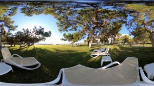 Утро у моря на шезлонге - VR 360° 5K Video - Природа - Релакс
