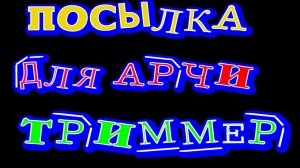 2020г  ПОСЫЛКА ДЛЯ АРЧИ / ТРИММЕР ОПРАВДАЛ ОЖИДАНИЯ  №19