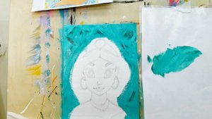 Как нарисовать женского персонажа лицо. Принцесса Жасмин