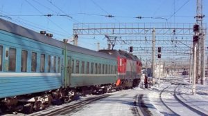 Отправление ЭП2К-263 с поездом №084Ц Москва — Караганда
