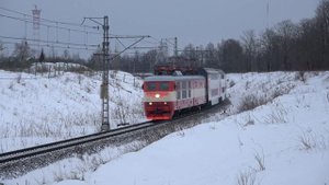 Электровоз ЧС6-029 с "Двухэтажным составом"