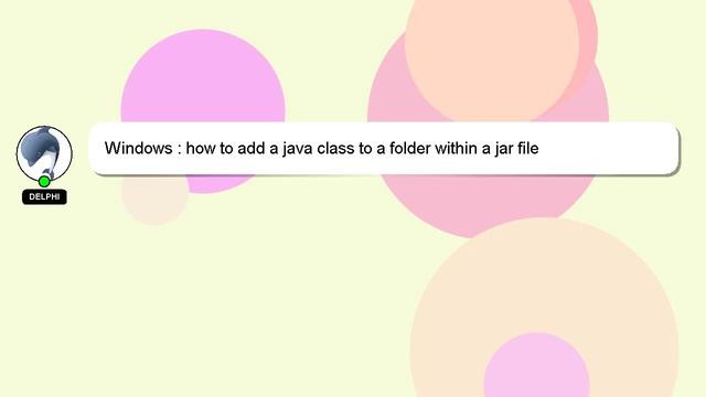Windows : how to add a java class to a folder within a jar file