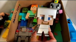 LARGE SCALE MINECRAFT FIGURES Tuxedo Steve Valorie Zombie Alex Enderman Wither Skeleton Creeper