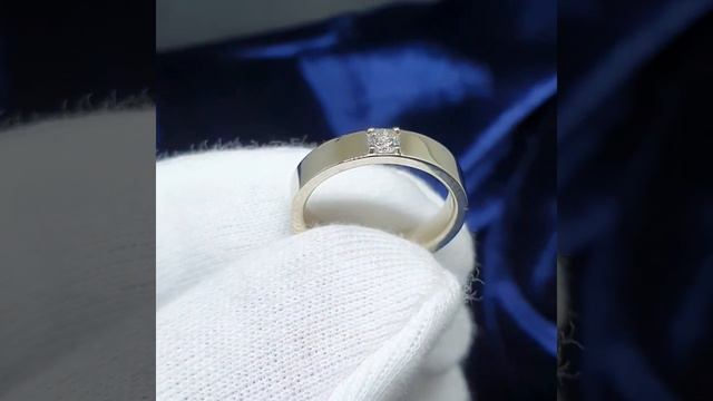 Кольцо из белого золота с бриллиантом 3 мм смотреть онлайн