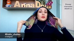 2 способа для пашмины и палантина - как повязать головной убор С ХОМУТОМ.