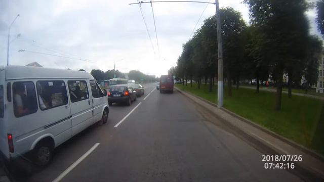 Непропуск пешехода и мгновенная карма ГАИ в Могилёве