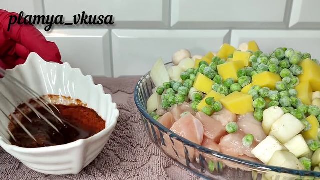 Куриное филе с овощами в духовке??? смотреть онлайн
