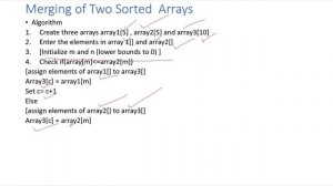 merging two arrays resulting  into one sorted array in c++  -T19 hindi ||merging || ersonia|