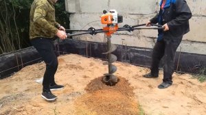 Бензобур Stihl BT360 (Слабонервным не смотреть)