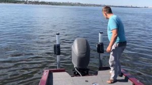 FINVAL 555 Fish Pro - Видео обзор работа телескопических якорей Minn Kota Talon