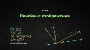 66. Линейные отображения прямой и плоскости. Алексей Савватеев. 100 уроков математики