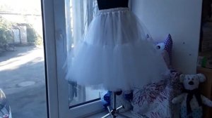 Подъюбник фатиновый, детский длинна 45см. Умеренно пышный из мягкого фатина.