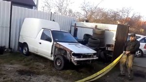 Crash Test Volvo 960 vs Rav4 04.12.2014