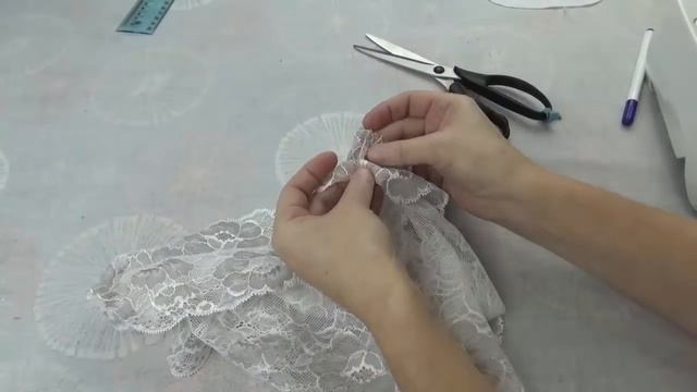 Кружевные шорты. Как сшить шорты с фестонами. Шьем кружевное белье. #ШС_шьембелье