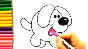 Простой рисунок собаки - Как легко нарисовать собаку