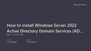 How to install Windows Server 2022 Active Directory Domain Services (ADDS)?