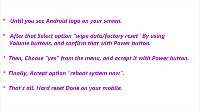 Huawei Honor  Hard Reset, Format Code solution